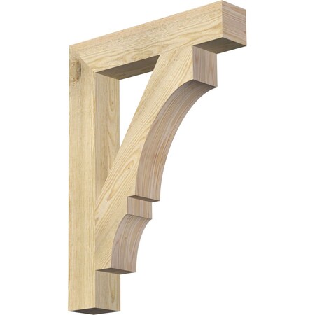Ekena Millwork Balboa Block Rough Sawn Bracket, Douglas Fir, 4"W x 22"D x 30"H BKT04X22X30BOA05RDF
